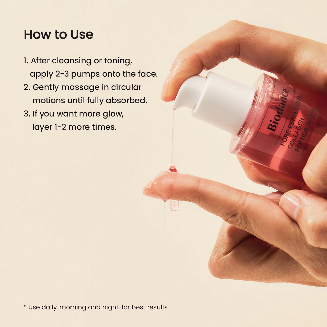 Serum coreano para poros y firmeza con colágeno y péptidos – Biodance Pore Perfecting Set x 2
