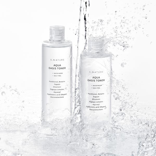 S.Nature Aqua Oasis Toner (Set of 2 x 300mL + GIFT Pack of 60 Cotton Pads)