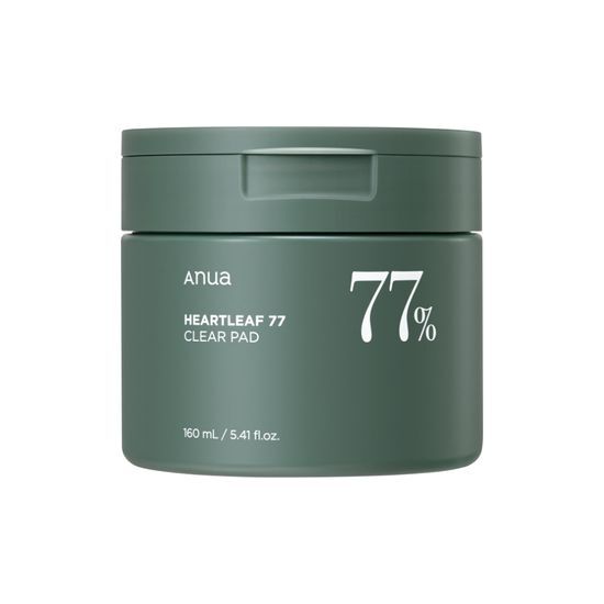 Pads tónicos coreanos calmantes para piel sensible y con acné – Anua Heartleaf 77% Clear Pad