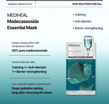 Mascarilla Calmante con Madecassoside – Mediheal Sheet Mask Coreana