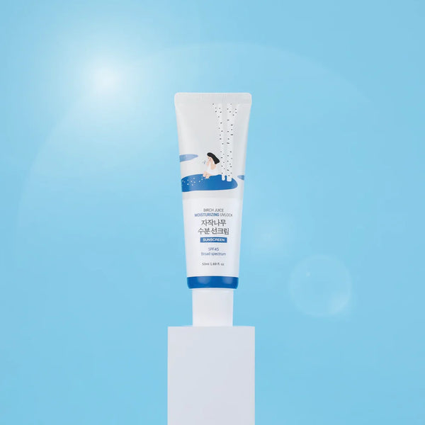 Protector solar coreano hidratante para piel seca y sensible – Birch Juice Sunscreen de Round Lab SPF50+ Set x2