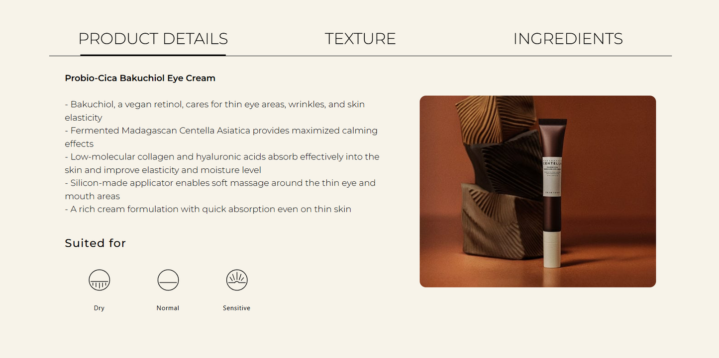 SKIN1004 Madagascar Centella Probio-Cica Bakuchiol Eye Cream