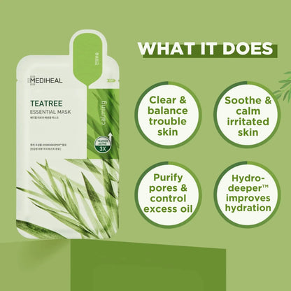 Mascarilla Coreana para Acné con Tea Tree – Mediheal Sheet Mask