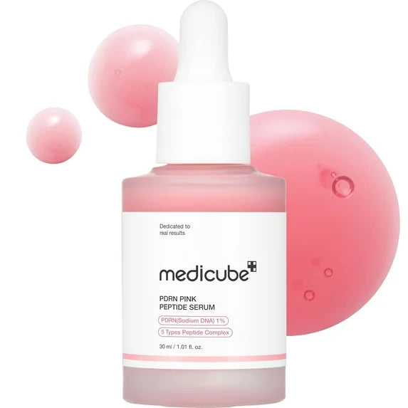 Serum coreano reparador con PDRN y péptidos para firmeza y textura – Medicube Pink Peptide