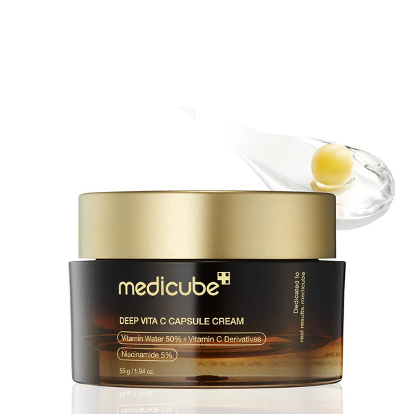 Crema coreana con vitamina C para iluminar y unificar el tono – Medicube Deep Vita C Capsule Cream