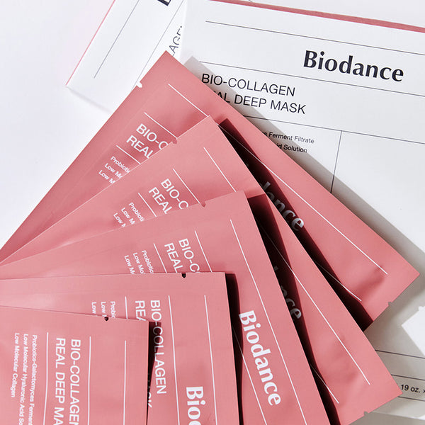 Mascarilla coreana de colágeno para hidratación y firmeza – Biodance Real Deep Mask